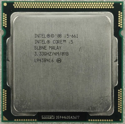 Intel Core i5-661 SLBNE Dual Core Processor 3.33 GHz, Socket FCLGA LGA1156, CPU - Image 1 of 2