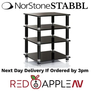 Norstone Stabbl Modular HiFi AV Unit Rack Audiophile Stand Black Tempered Glass - Picture 1 of 7