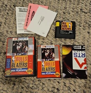 Bulls Versus Blazers And The NBA Playoffs SEGA Genesis - Picture 1 of 3