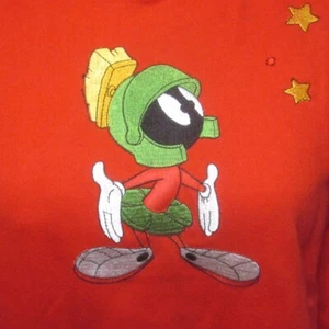 MARVIN THE MARTIAN youth lrg V-neck sweatshirt Looney Tunes cartoon 1998 - Picture 1 of 5