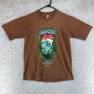 Vintage 90er Gotcha North Shore Oahu Single Stitch Surf braun T-Shirt Größe Medium - Bild 1 von 11