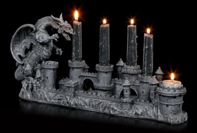 Drachen-Kerzenhalter Five-Fold - Gothic Dragon Candlesticks Black - Image 1 of 4