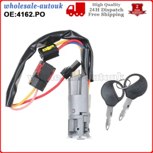 IGNITION SWITCH STARTER LOCK BARREL FOR CITREON XSARA PICASSO PEUGEOT 206 4162PO - Picture 1 of 9