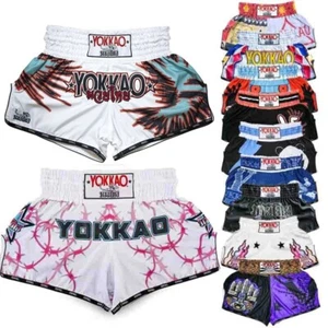 MMA Muay Thai Shorts Embroidery Style Men's Professional Training Boxing Pants - Picture 1 of 18