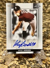 “MINT” KYLE HARRISON 2019 LEAF PERFECT GAME Autographed ROOKIE Auto! Black 44/50