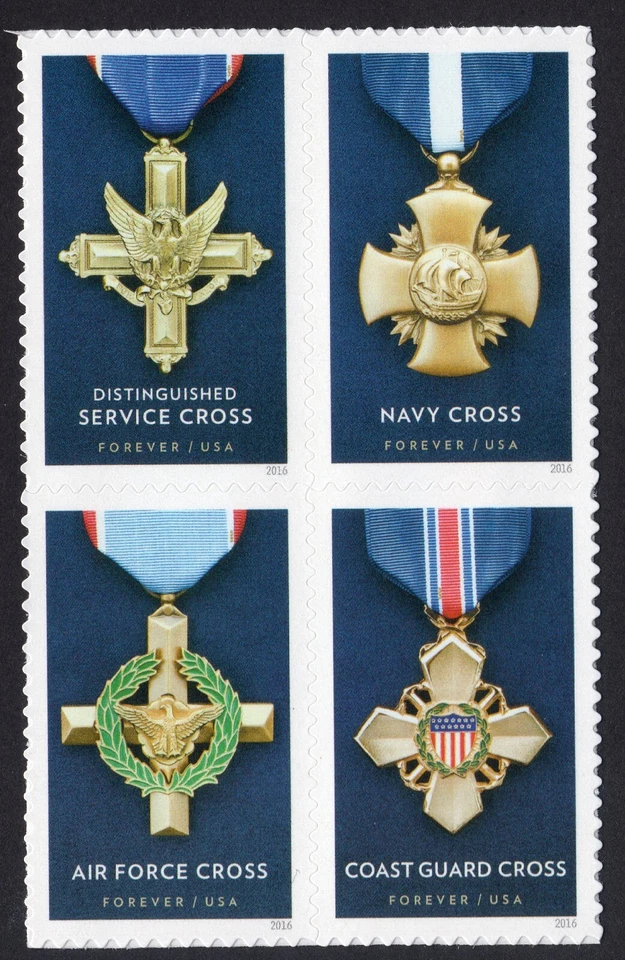 Scott #5068a Service Medals Block of 4 Stamps - MNH Distinguished 1st - Image 1 of 1