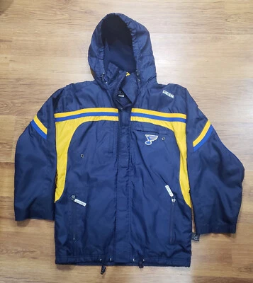Chaqueta Abrigo St. Louis Blues CCM NHL Cremallera Completa con Capucha Juvenil L Logo y Deletreo Foto 1 de 4
