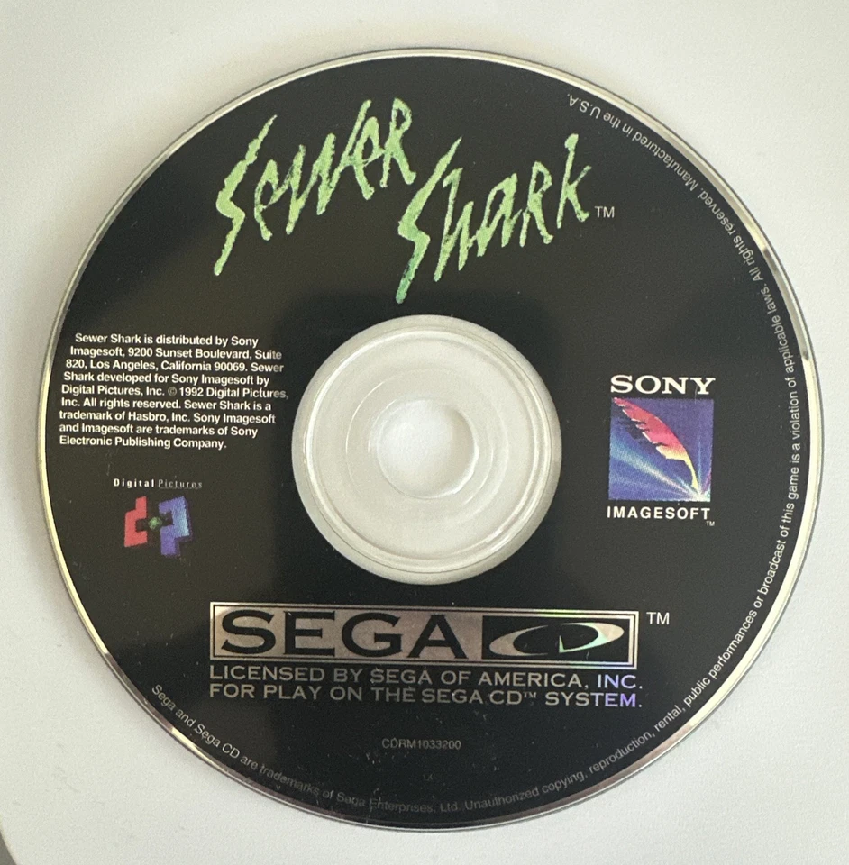 SEWER SHARK ‐ Disc Only (Sega CD, 1992) *Tested* - Image 1 of 2