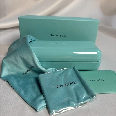 NEW  Tiffany Patent Leather Eyeglass Hard Case W/ Cloth/Box/Bag - Image 1 of 3