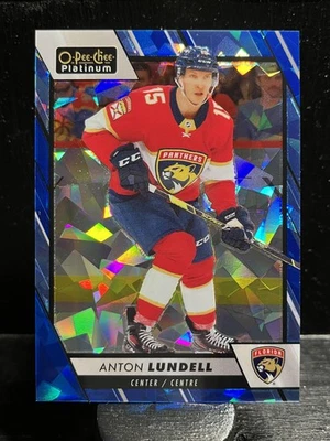#/125 Anton Lundell #52 2023-24 O-Pee-Chee Platinum Blue Fragments Florida - Image 1 of 2