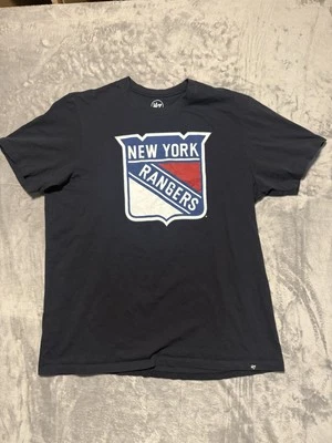 '47 品牌 New York Rangers Cadet 黑色 Franklin Knockout Fieldhouse T 恤 XL 码 — 第 1/4 张图片