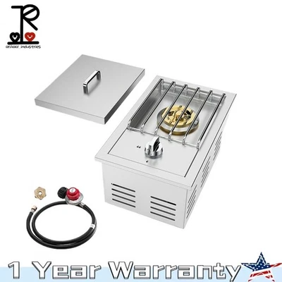 Quemador lateral de propano líquido único incorporado convertible a gas natural 15.000 BTU Foto 1 de 4