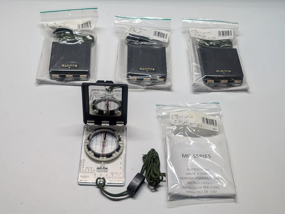 4X Suunto MC-1 Magnetic Compass 4198 MC-1/6400/D/L/CB Army Surplus Zone 1 READ