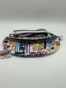 Borsa a tracolla Brighton Graffiti Love floreale bianca multicolore poliestere nuova con etichetta - Foto 1 di 7