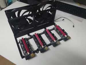 Ripe3D Quad External GPU Graphics Card Stand for DIY Mining Rig, Multi GPU Stand - Afbeelding 1 van 21
