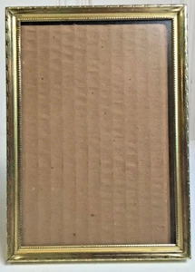 Vintage Brass Tone H/V Standing Picture Frame Cardboard Back Cl Glass 4.75 x 6" - Picture 1 of 11