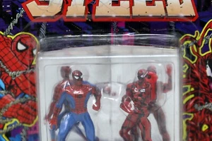 1994 TOYBIZ MARVEL SPIDER-MAN WEB OF STEEL SPIDER-MAN VS CARNAGE MOC - Picture 1 of 8