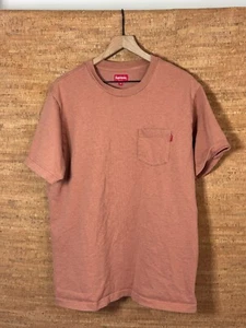 Supreme Pocket Tee Rare 2017 Dark Rose Clay FW17 Box Logo Bogo Pink Size XL - Picture 1 of 7