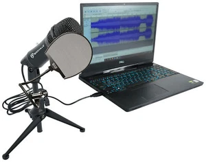 Rockville Z-STREAM USB Condenser Computer Microphone+Stand+Warm Audio Pop Filter - Picture 1 of 12