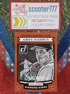 2015 Donruss ALL-TIME Diamond Kings~#5⭐GREG MADDUX⭐《"SILVER Proof"》#/49~BRAVES