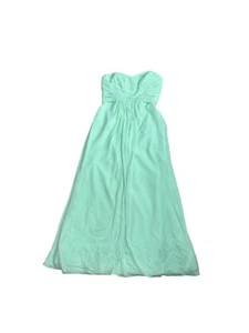 Davids Bridal Strapless Gown Dress Size 6 Mint Green Prom Bridesmaid Formal Maxi - Picture 1 of 6