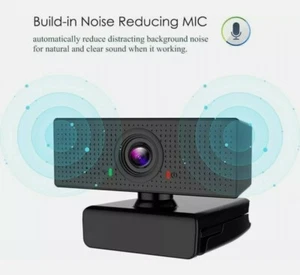 Webcam Auto Focusing Web Camera 1080P HD Cam Microphone For PC Laptop Desktop - Picture 1 of 9