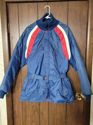 Vintage Polaris 60's 70"s Red white & blue Snowmobile Jacket Coat Adult size L - Image 1 of 4