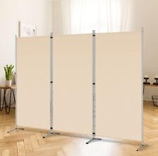 3 Panel Beige Room Divider, 6 Ft Tall Folding Privacy Screen Room Dividers