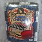 Jumbo 3 in 1 Checker Rug Board Game Play Set 24 Checkers Pieces, New
