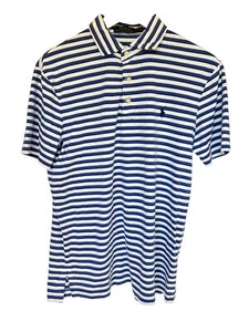 Polo Ralph Lauren Men's Shirt Small S Blue Navy White Pony Casual Rugby - Picture 1 of 5