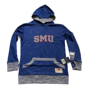 NEW Womens SMU Hoodie Southern Methodist Mustangs Sz Small Oversized Sweatshirt - Picture 1 of 12