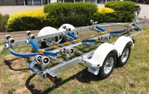 Precision Boat Trailer Drive On Galv 6.5mt TANDEM suit 18-20ft Hull inc spare - Picture 1 of 10