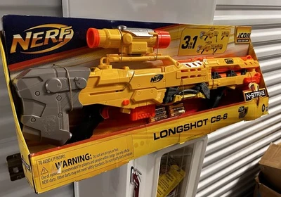 NUEVO NERF Longshot CS-6 N-Strike Icon Series 3 en 1 Francotirador Juguete Blaster Nuevo en Caja Foto 1 de 4