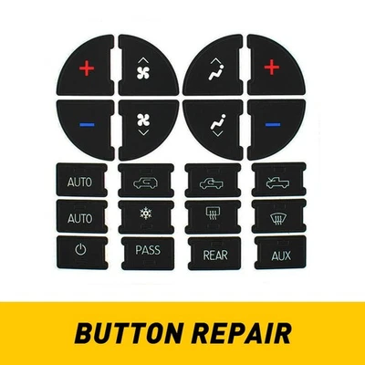 AC Dash Button Repair Kit Decal Stickers For Silverado Sierra tahoe Chevrolet EA - Imagem 1 de 4