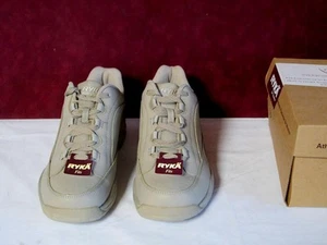 NIB Ryka Catalyst Plus Athletic Shoes Sz 8.5W - Taupe Lace Up Leather Sneakers - Picture 1 of 8