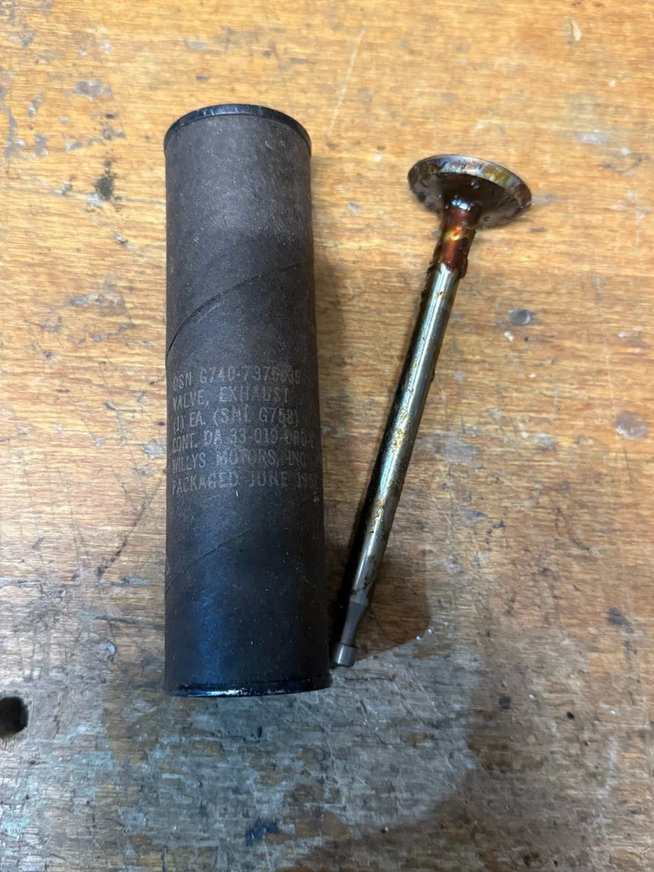 Válvula de escape de motor Jeep M38 G740 M38A1 M170 G758 L134 F134 Willys Army - Imagem 1 de 1