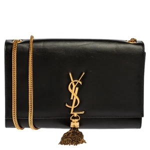 Saint Laurent Black Leather Medium Kate Tassel Shoulder Bag - Picture 1 of 10