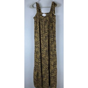 Nuevo sin etiquetas Vestido Francés Gris Talla S Correa Estampado Animal Guepardo Marrón Negro Volantes Inferior - Imagen 1 de 11