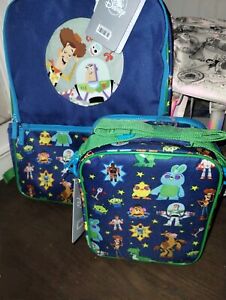 2020 Disney Store Toy Story 4 Backpack and Lunch Box Set boys Blue New