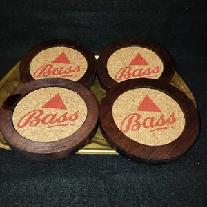 Sottobicchieri birra basso vintage legno scuro e sughero - Foto 1 di 4