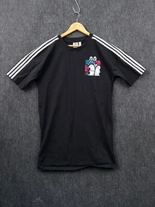 Adidas Originals X Hattie Stewart Trefoil Dress Black Womens 10 Embroidered Eyes - Picture 1 of 13