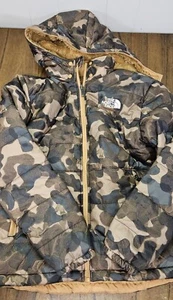 Neu mit Etikett North Face Jungen Wendejacke Mt Chimbo Reißverschluss Kapuze Utility Camouflage braun XL - Bild 1 von 11