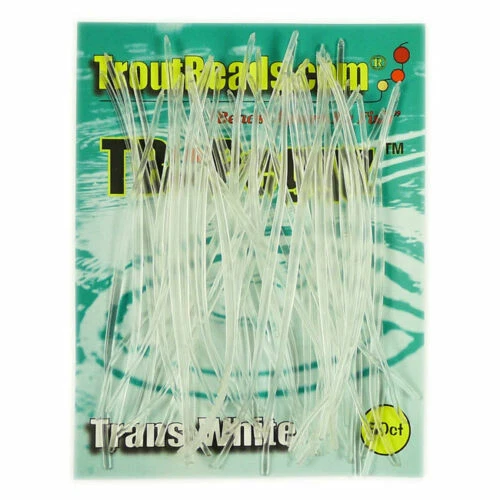 TROUTBEADS TB PEGGZ CLEAR/WHITE 50 PACK fly fishing peg egg trout salmon - Image 1 of 1