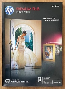 HP Premium Plus Photo Paper - A4 Glossy 300gsm - Pack of 20sheets - Photo 1/2