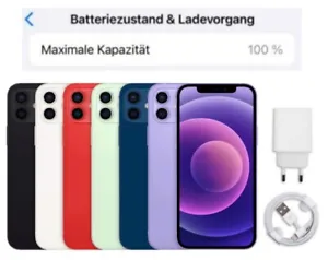 Apple iPhone 12 - 64 128 256 GB - WIE NEU - Schwarz Weiß Blau Rot - 100% Batt.