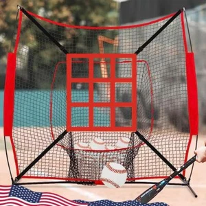 Red de práctica de béisbol zona de ataque objetivo béisbol red de lanzamiento ayudas de entrenamiento - Imagen 1 de 17
