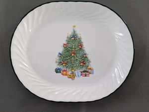 Corelle HOLIDAY MAGIC Christmas Tree 12-1/4" Oval Serving Platter - Imagen 1 de 6