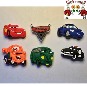 LIGHTENING MCQUEEN CAR CARS VEHICLES SHOE CHARM JABBITZ PIXAR/DISNEY 84W - Picture 1 of 4