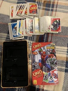 2012 UNO 112 Card Game Spider Sense Spider-Man Collectors Tin No Instructions - Picture 1 of 8