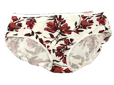NWT Lane Bryant White And Dark Red Floral Cotton Full Brief Panties in 26 28 3X